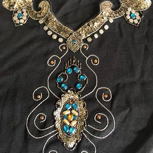 Women’s beaded long sleeve top